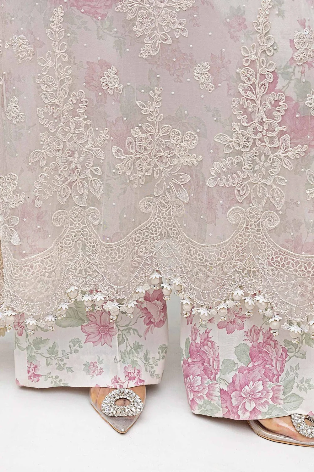 Maria.B Chiffons MPC-25-101 – Off White Rose