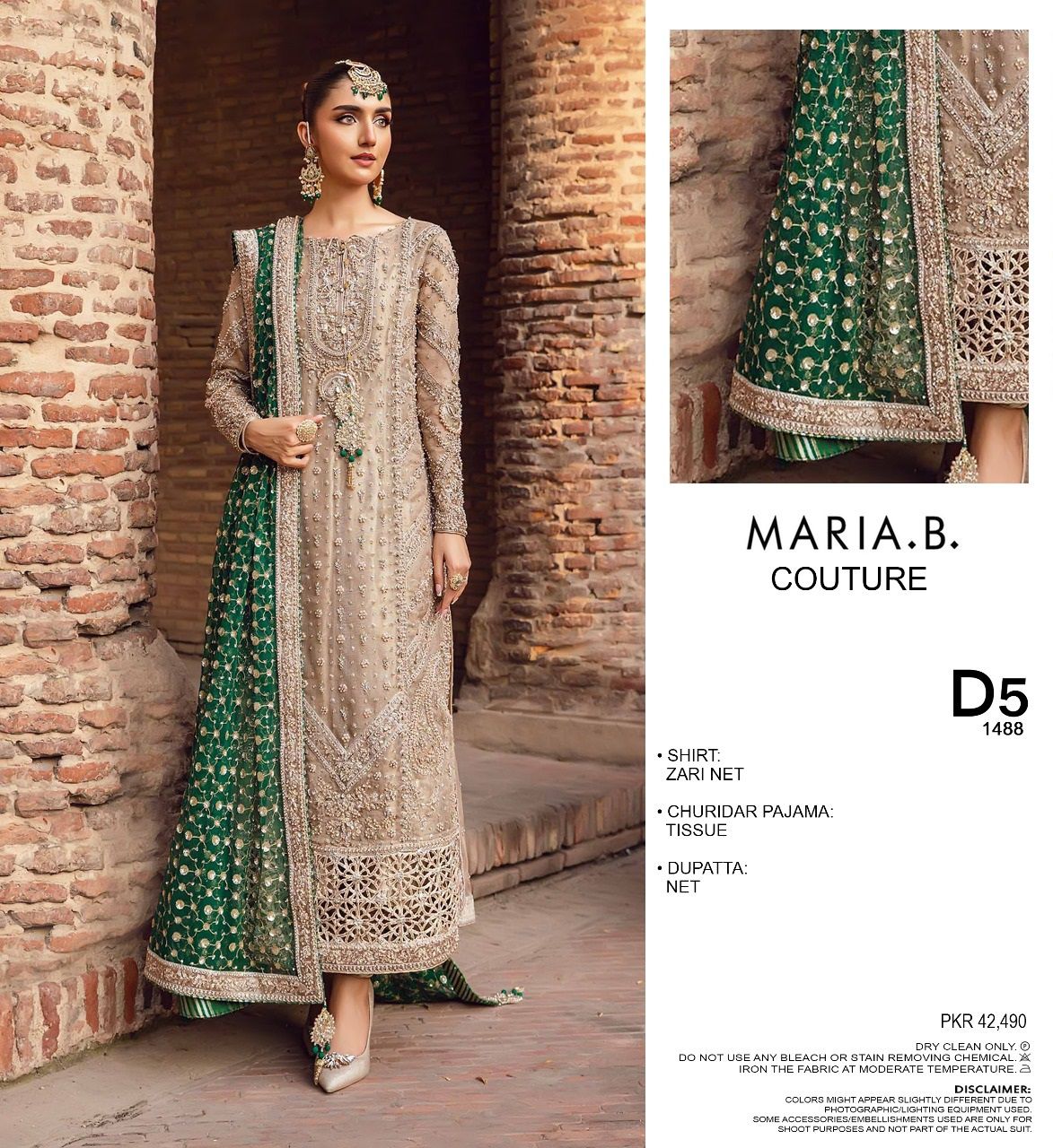 Maria.B Couture embroidered three piece outfit