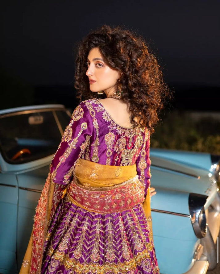 Ahmad Sultan inspired purple bridal wear