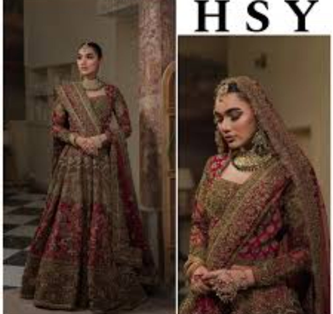 HSY Embellished Hot Pink Lehnge Choli