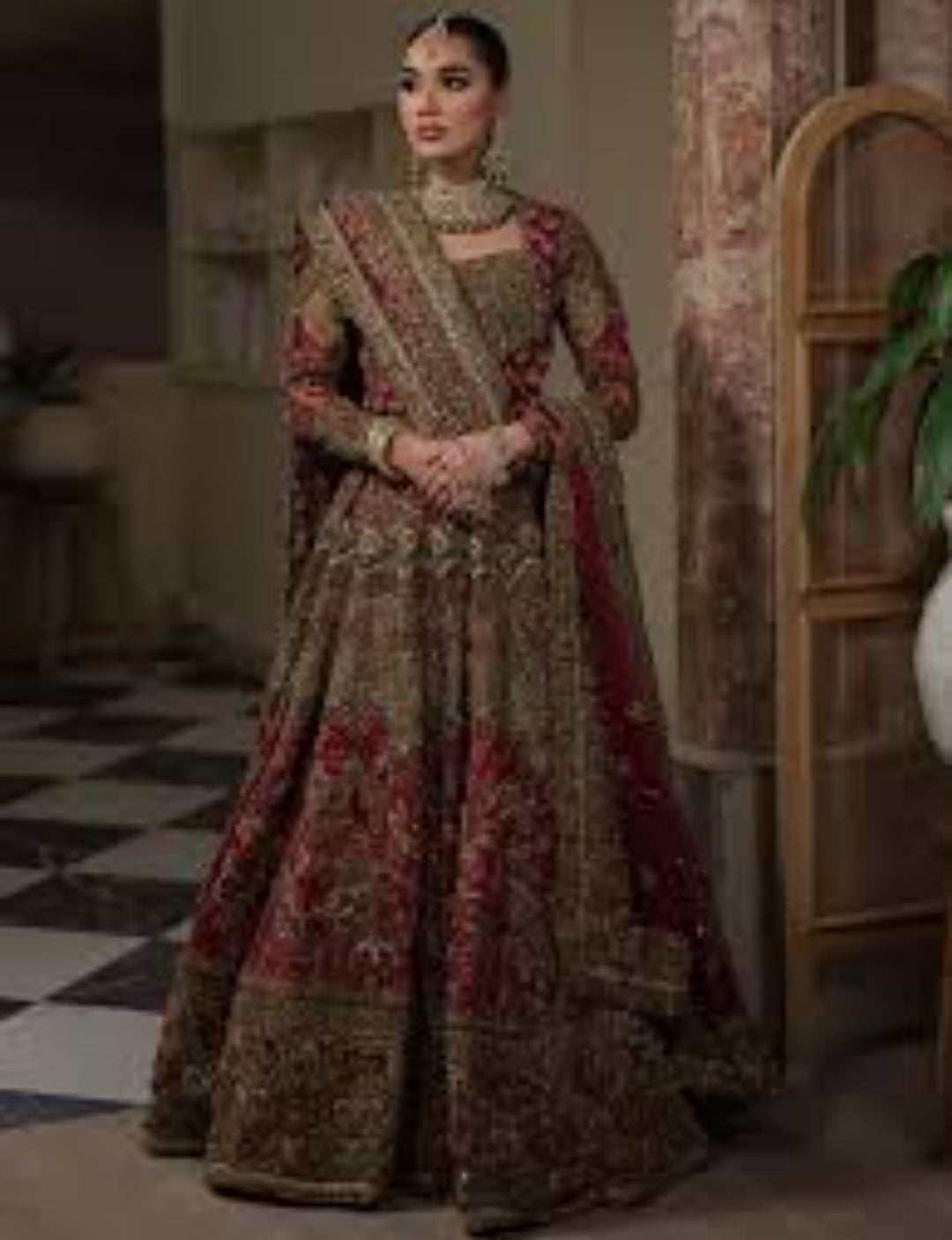 HSY Embellished Hot Pink Lehnge Choli