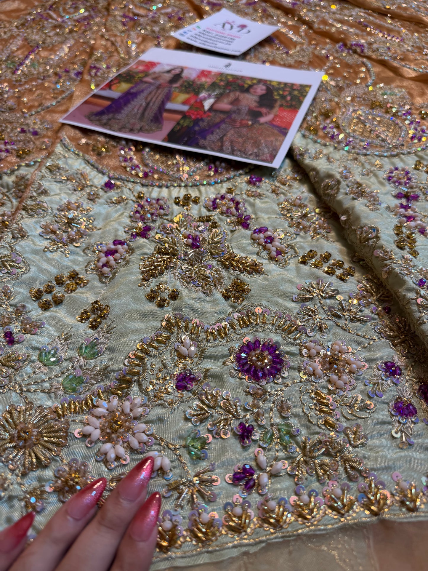 Pakistani bridal lehenga inspired by MI-01