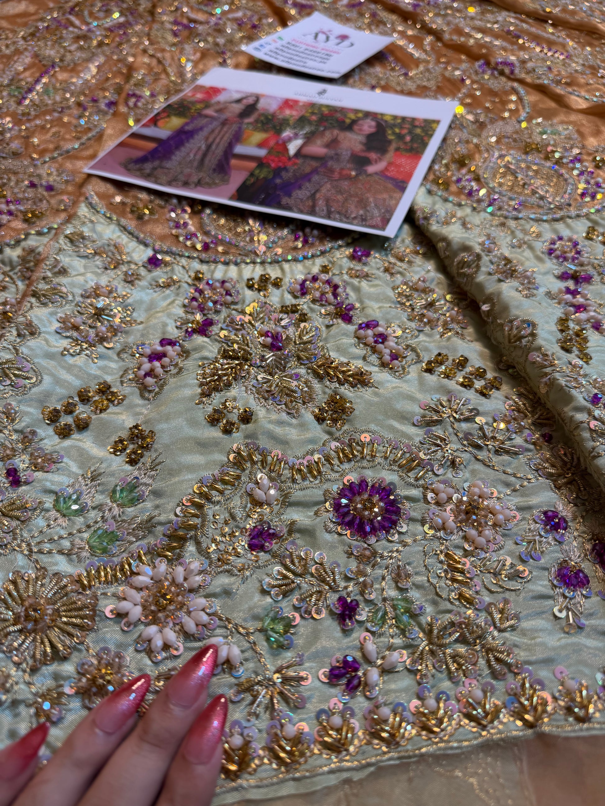 Pakistani bridal lehenga inspired by MI-01