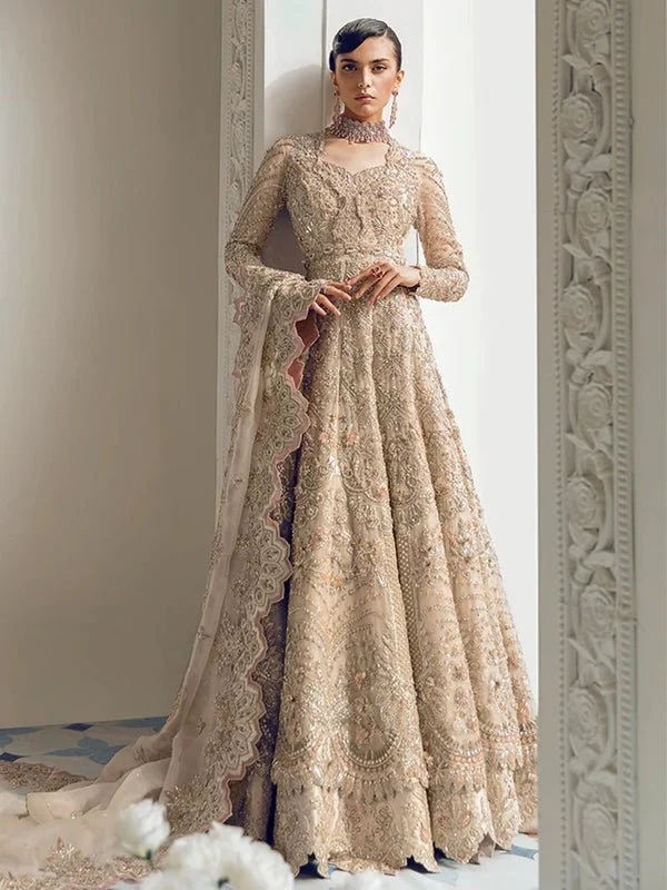 Alena flared formal dress with crystal and sequin embroidery