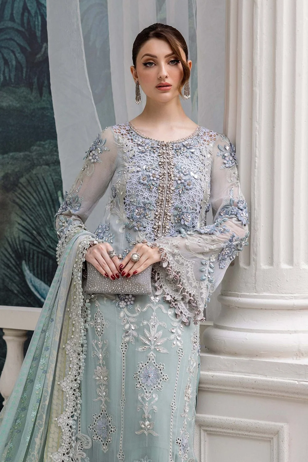 Maria.B inspired aqua formal outfit