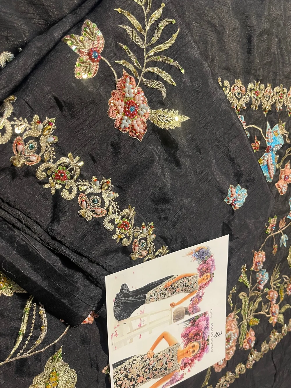 Ahmad Sultan inspired black Pakistani formal wear