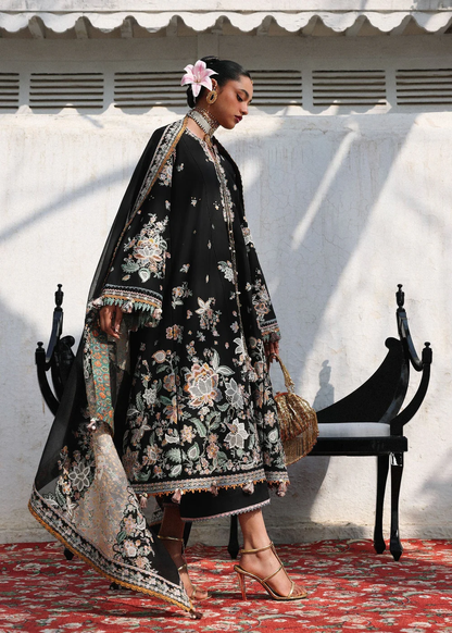 Hussain Rehar inspired Sable embroidered outfit
