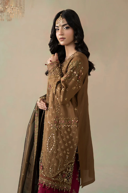 Maria.B inspired bronze and maroon outfit