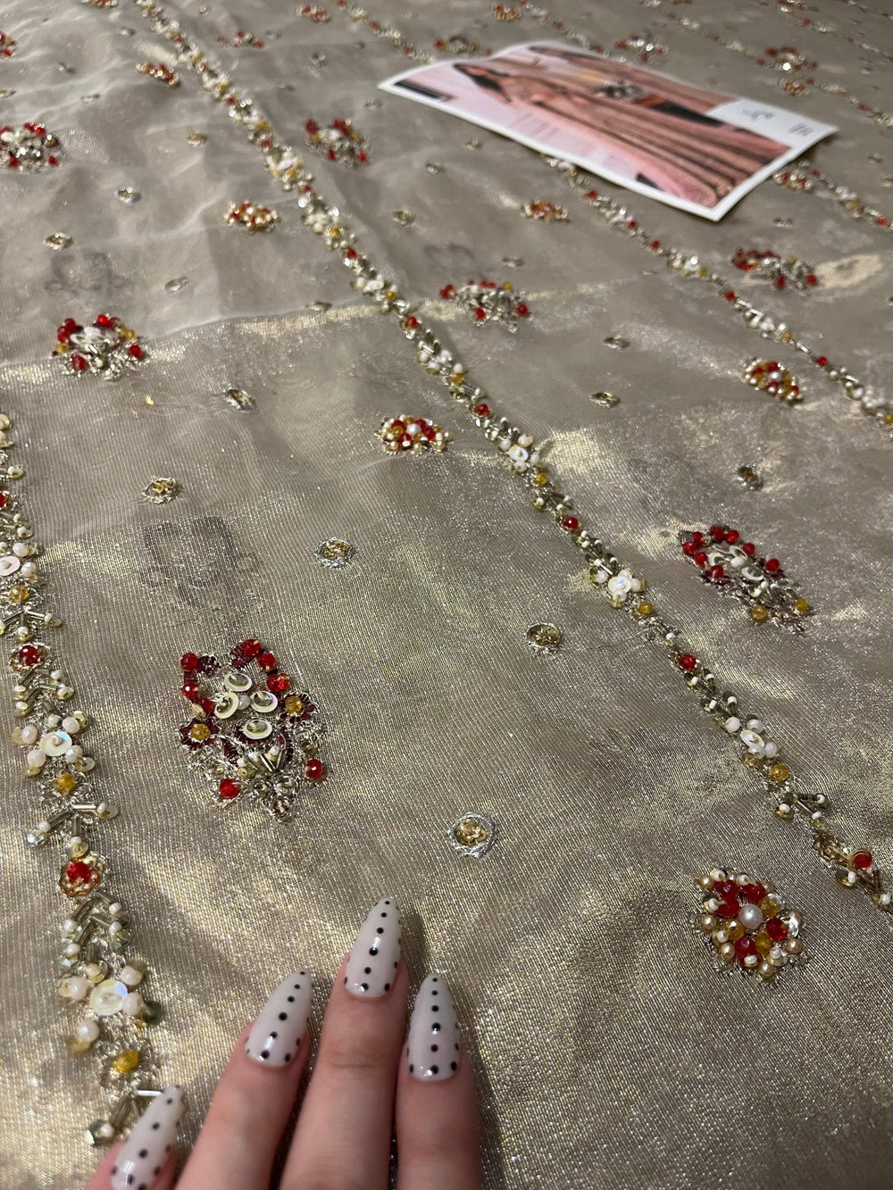 Luxury formal dress with zardozi, dabka and blush pink dupatta