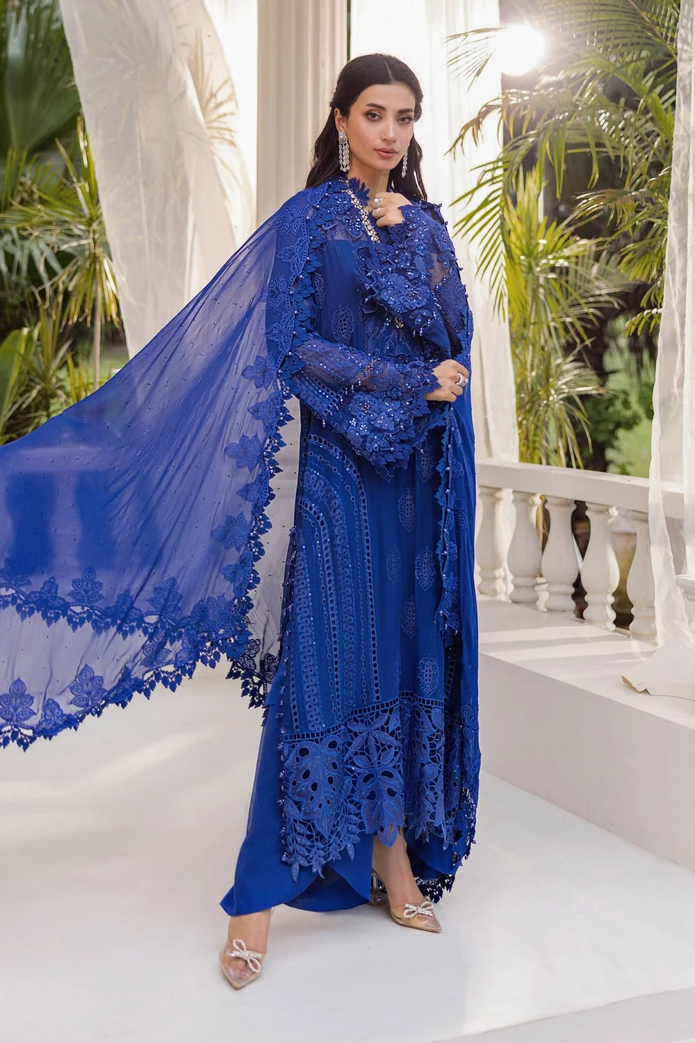 Maria.B inspired cobalt blue formal outfit