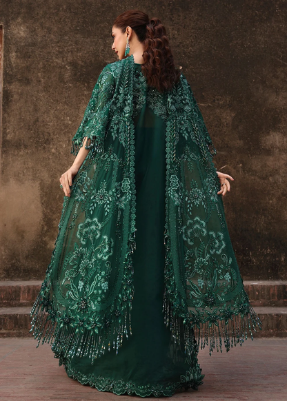 Emerald formal wear with dense sequin detailing