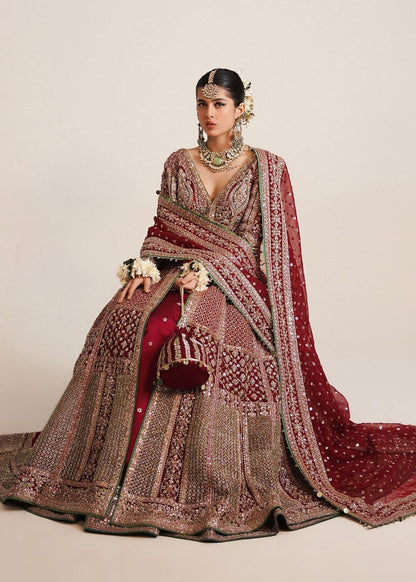 Hussain Rehar inspired emerald green formal dress