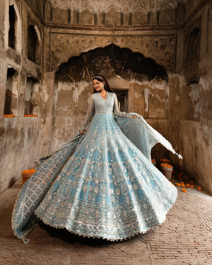 Faiza Saqlain Hana embroidered dupatta and formal outfit