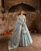 Faiza Saqlain Hana ice blue embroidered formal ensemble