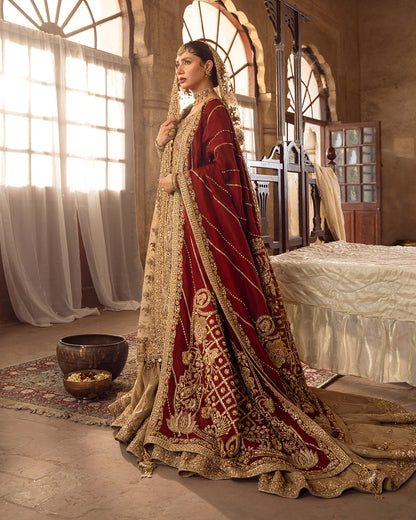Faiza Saqlain Naisha embroidered farshi gharara