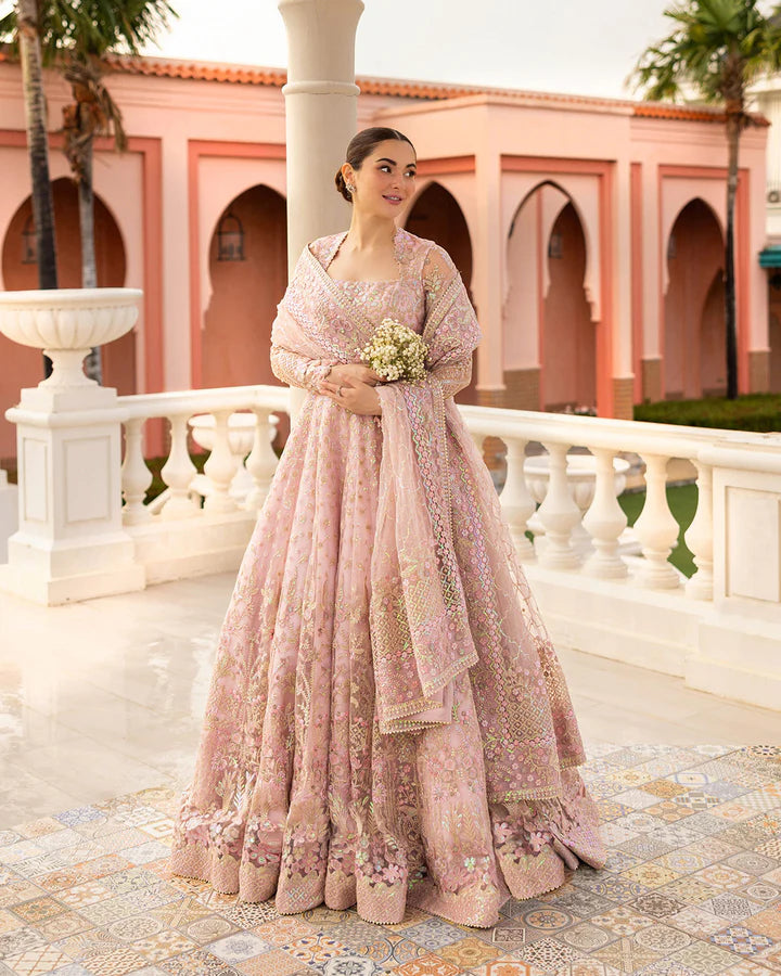 Faiza Saqlain Ruzova powder pink bridal pishwas
