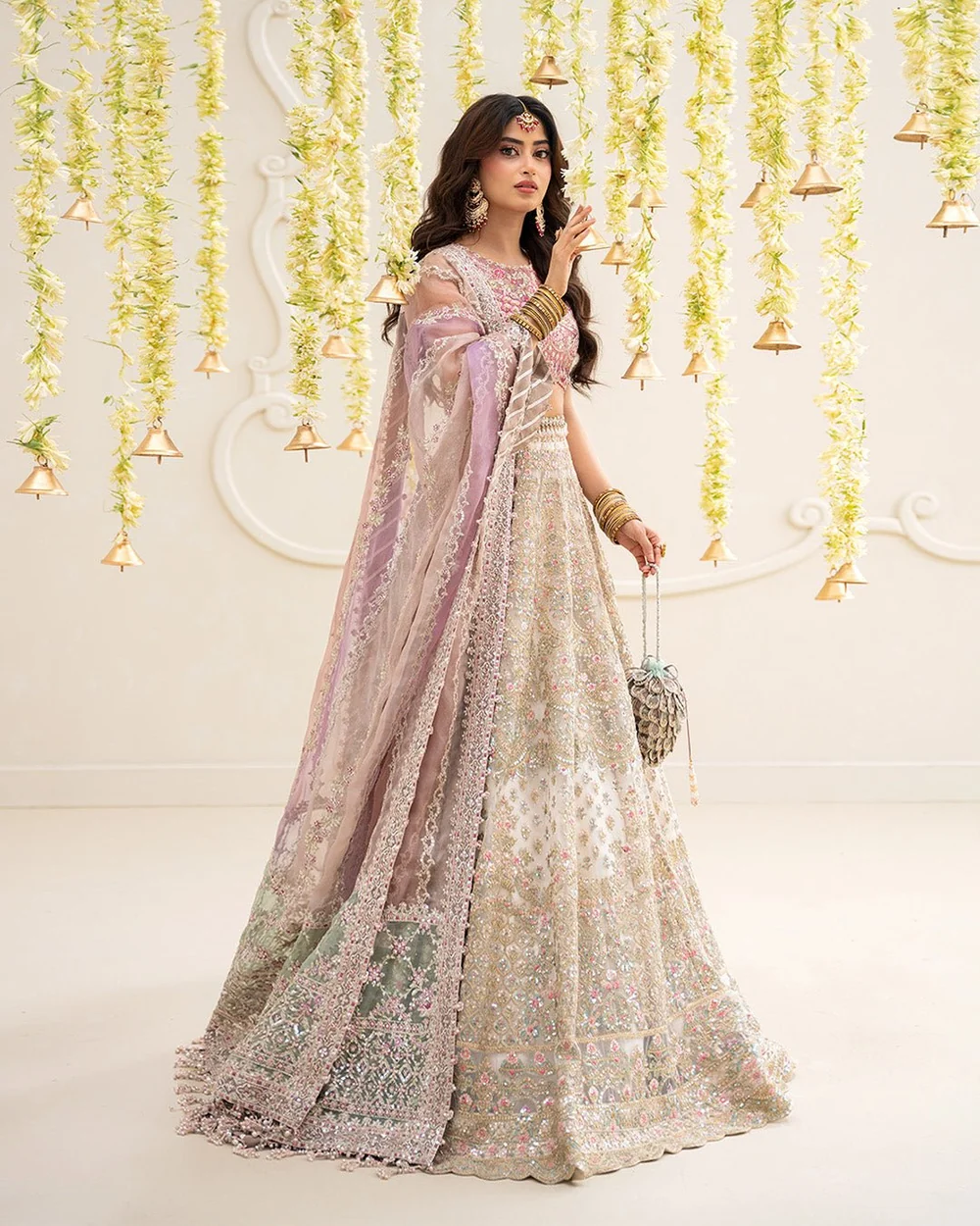 Faiza Saqlain Suzan ivory wedding guest ensemble