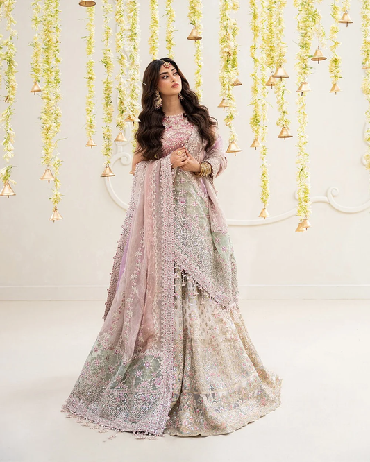 Faiza Saqlain Suzan ivory embroidered lehenga