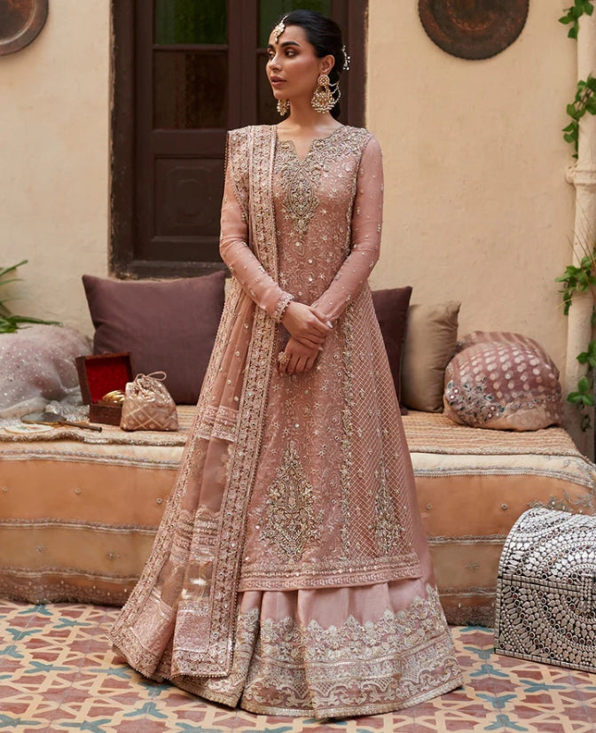Faiza Saqlain Zeena dusty rose formal ensemble
