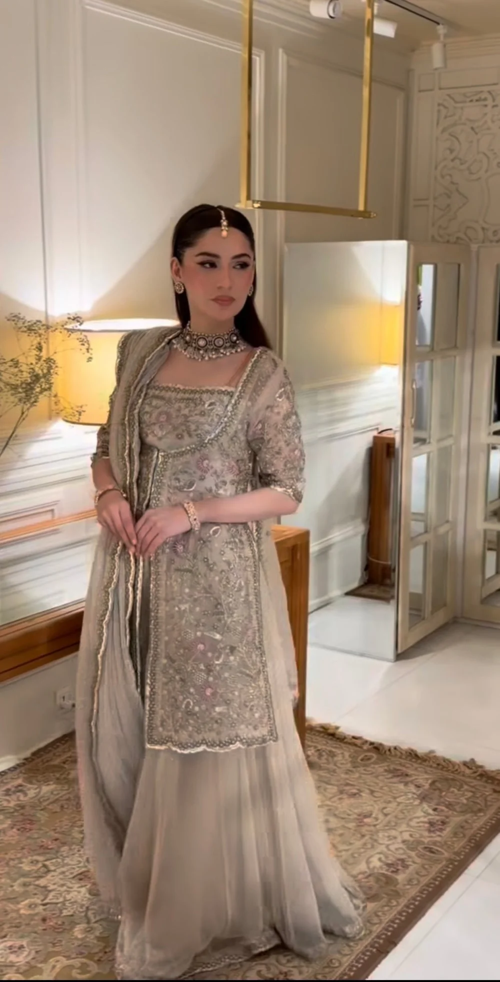 Haris Shakeel Aleena Khan customised formal ensemble