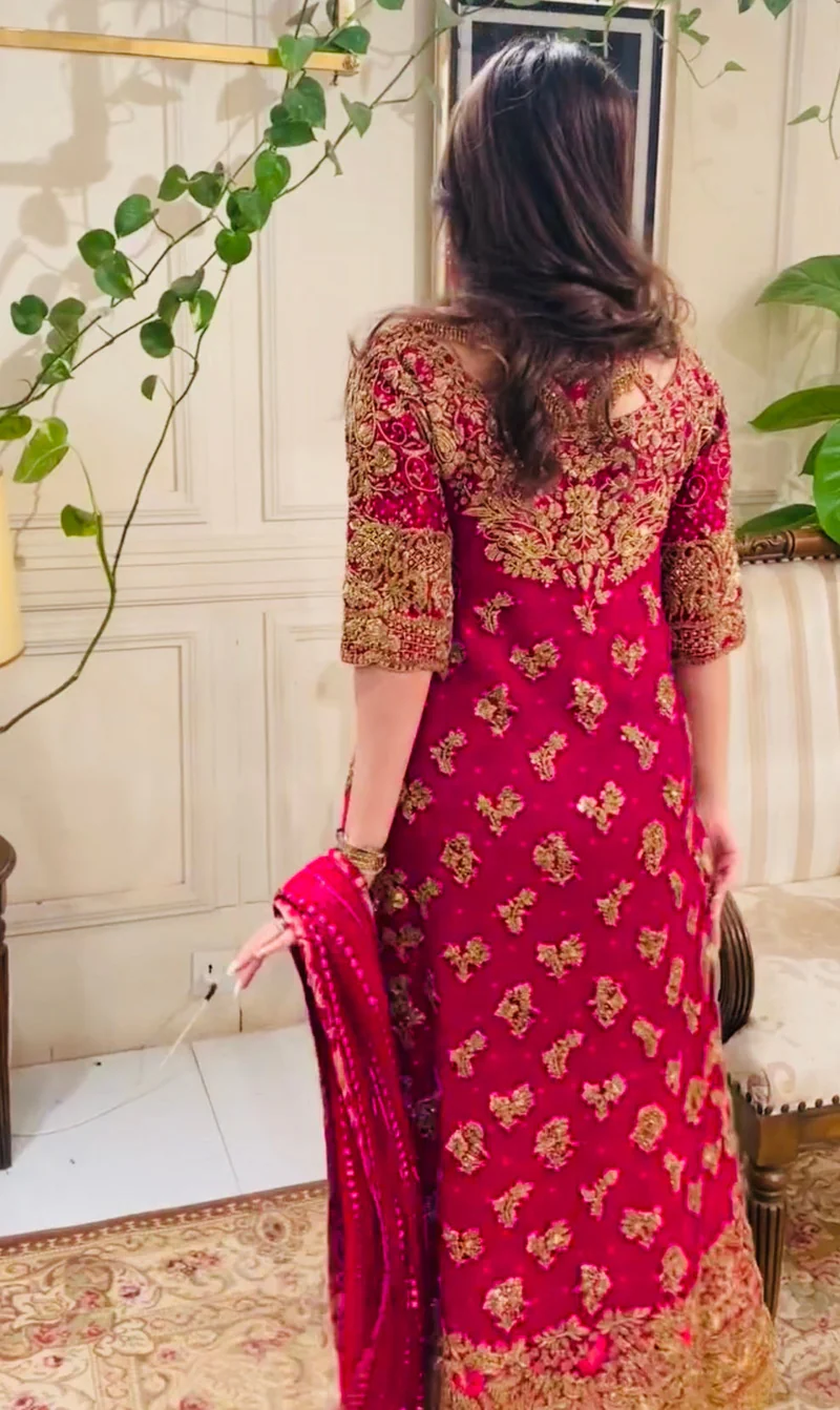 Pakistani designer bridal dress inspired by Haris Shakeel HS04