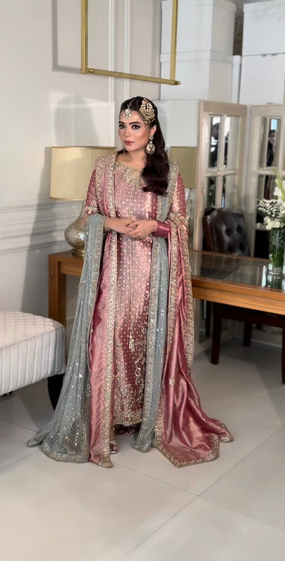 Pakistani designer outfit inspired by Haris Shakeel Iqra