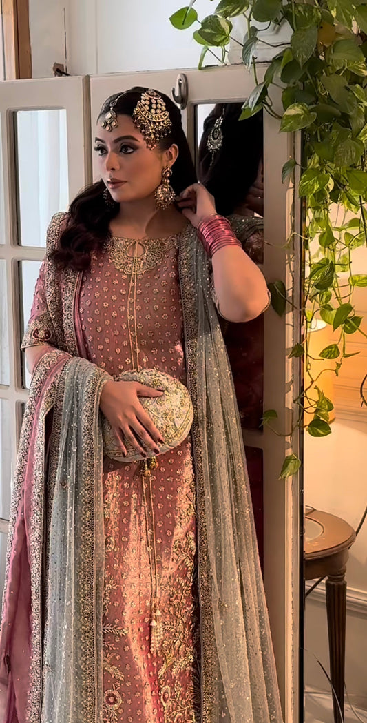 Haris Shakeel Iqra luxury Pakistani formal dress with two dupattas