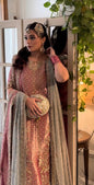 Haris Shakeel Iqra luxury Pakistani formal dress with two dupattas