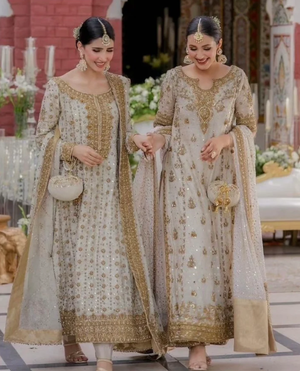 Pakistani bridal outfit inspired by Haris Shakeel Ivory White