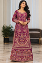 Haris Shakeel Magenta Pakistani formal embroidered ensemble