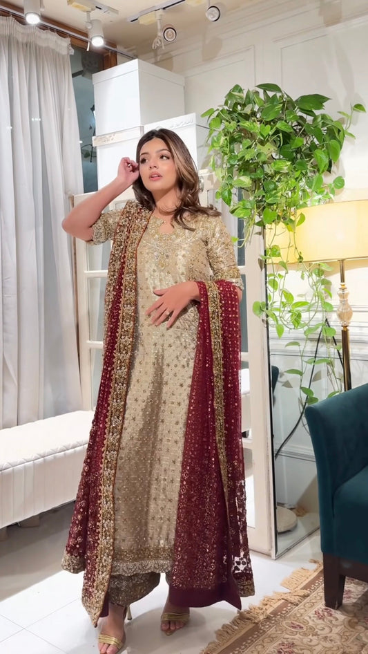 Haris Shakeel Nawal luxury Pakistani bridal dress