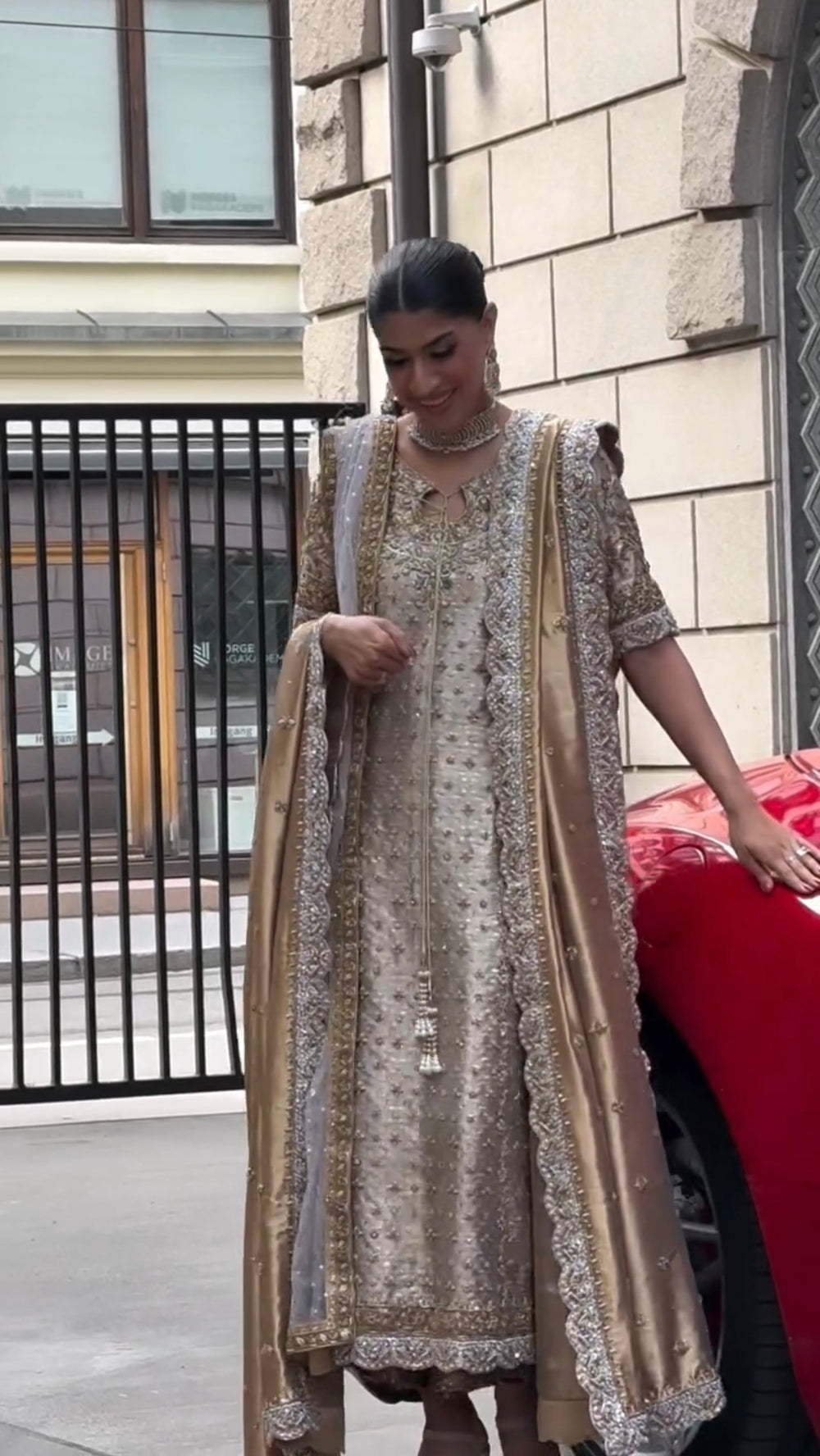 Pakistani designer outfit inspired by Haris Shakeel Neha