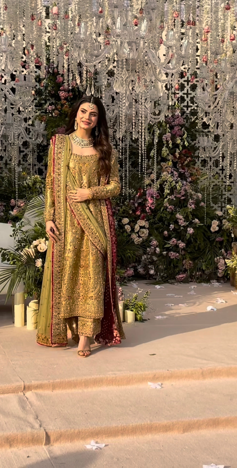 Pakistani designer outfit inspired by Haris Shakeel Pistachio