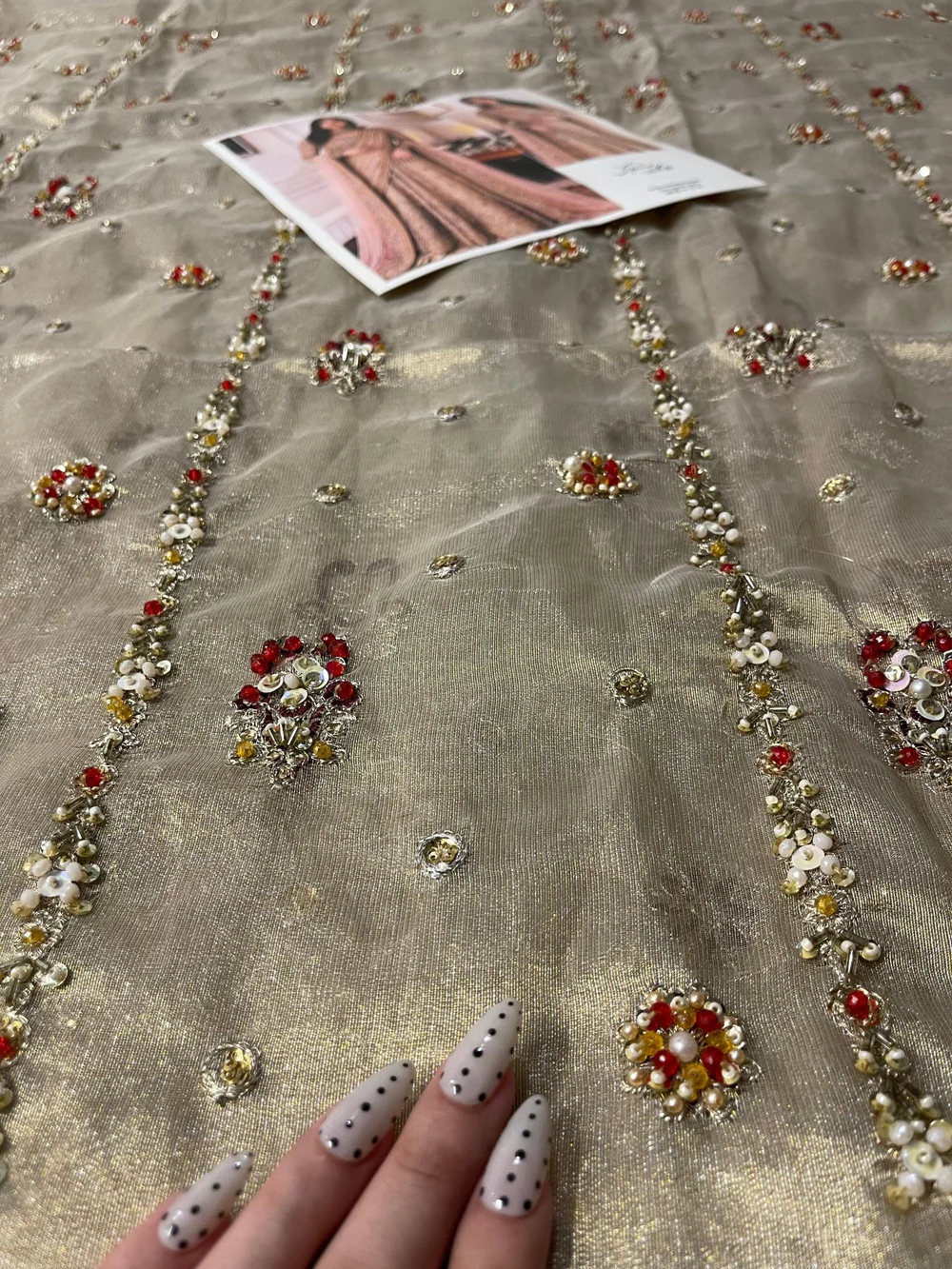 Haris Shakeel Sahar Blues featuring intricate adda work and hand embellishments
