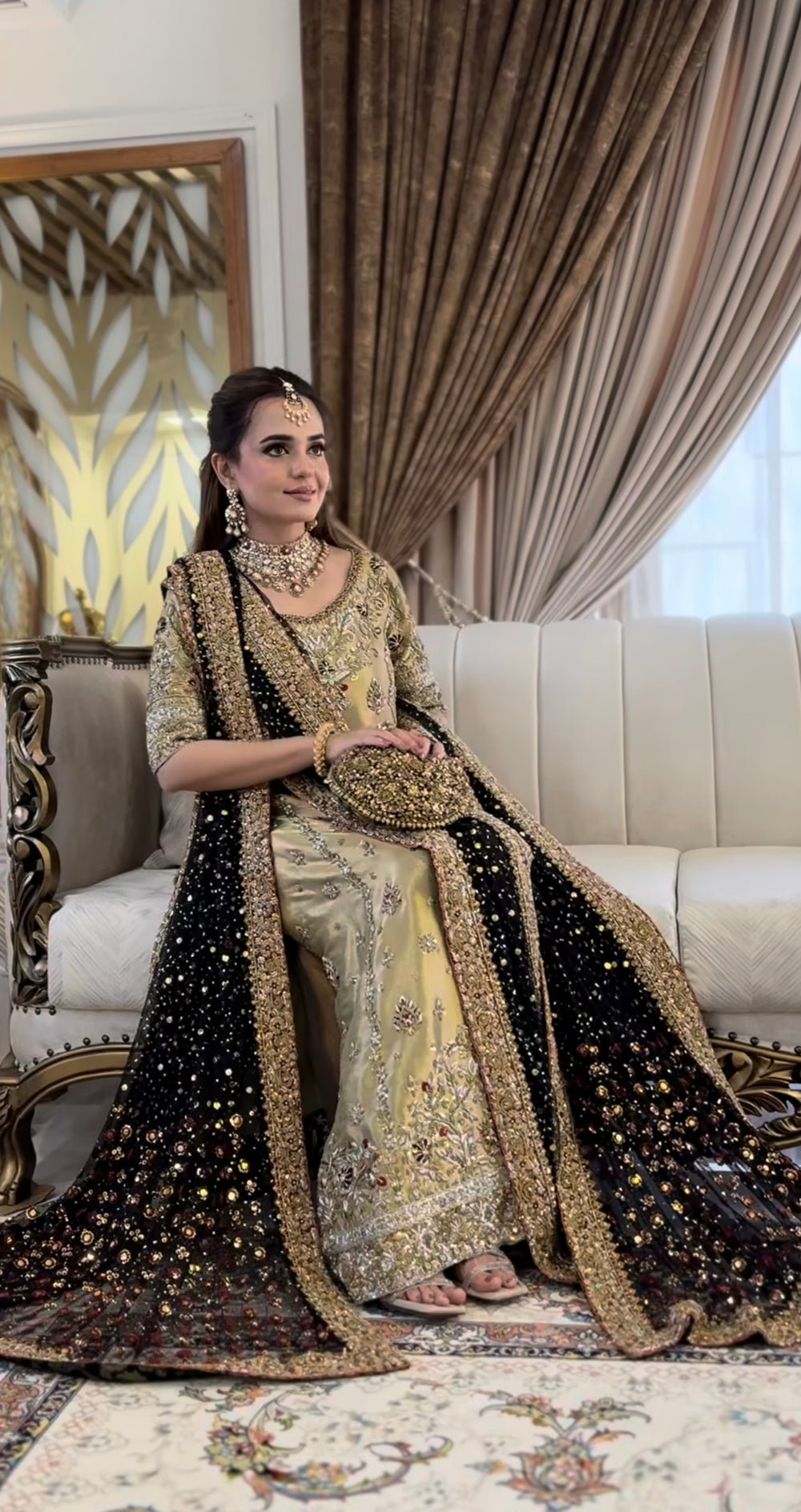 Pakistani designer outfit inspired by Haris Shakeel Sumbul Iqbal