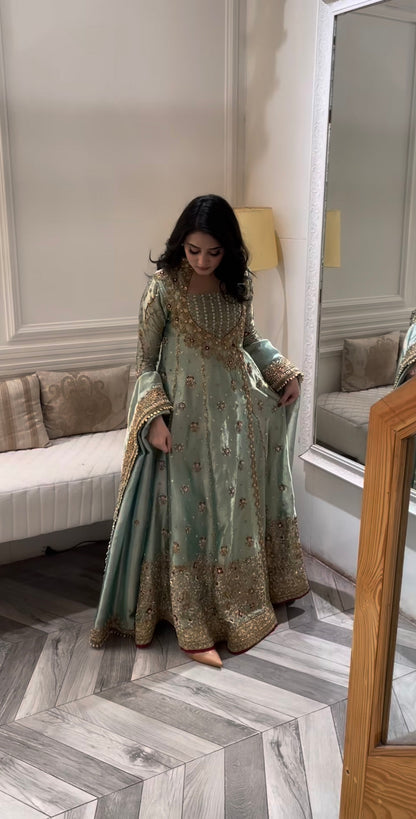 Haris Shakeel Urooj with intricate adda work and hand embellishments