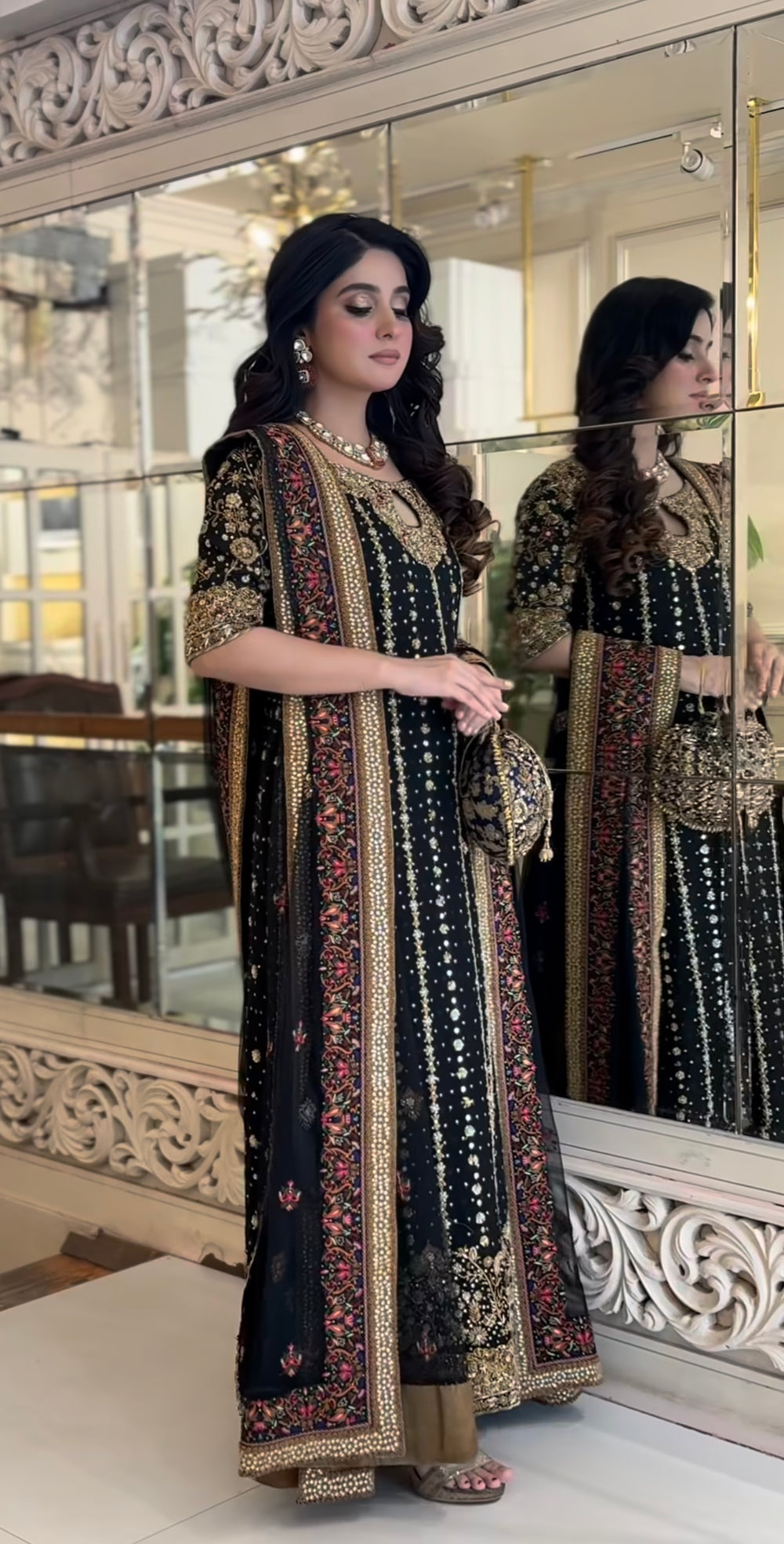 Haris Shakeel Zainab featuring intricate adda work and hand embellishments