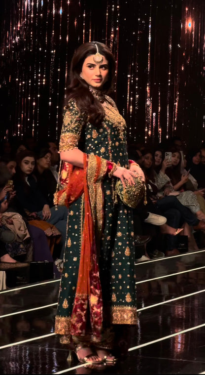 Haris Shakeel Zubab Rana featuring intricate adda work and hand embellishments