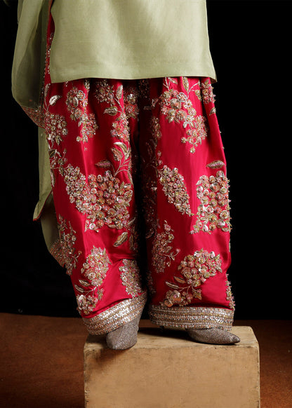 Luxury Pakistani formal dress with embellished dupatta