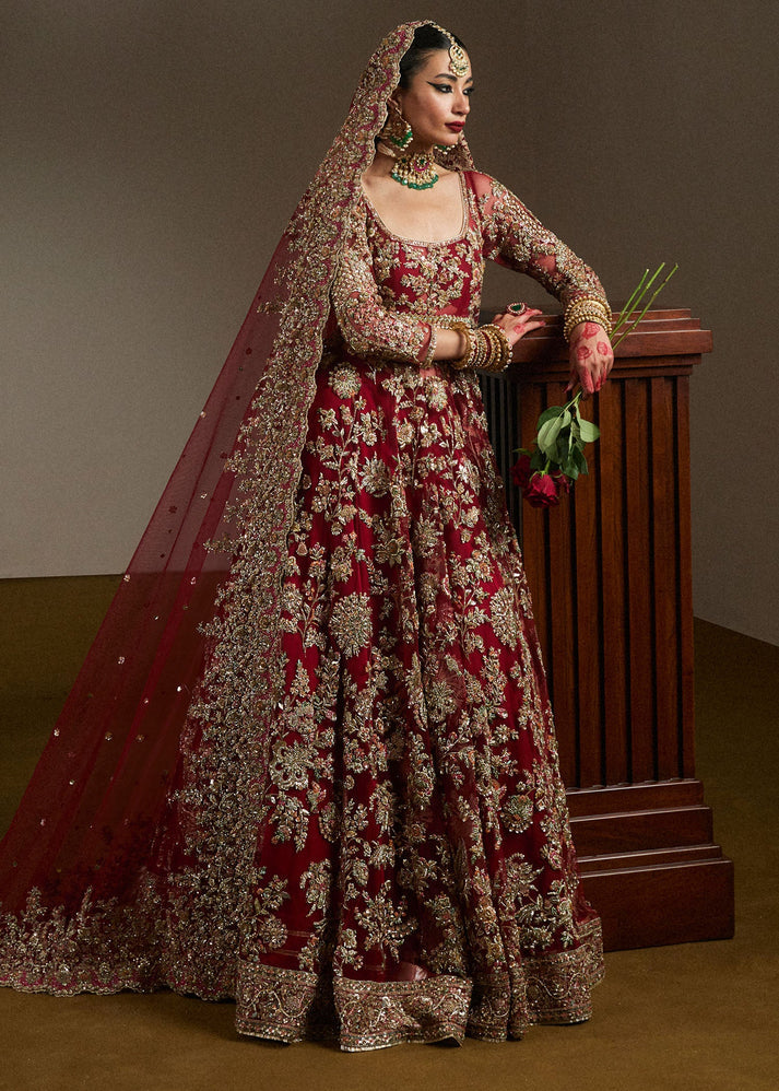 Luxury embroidered Pakistani bridal dress