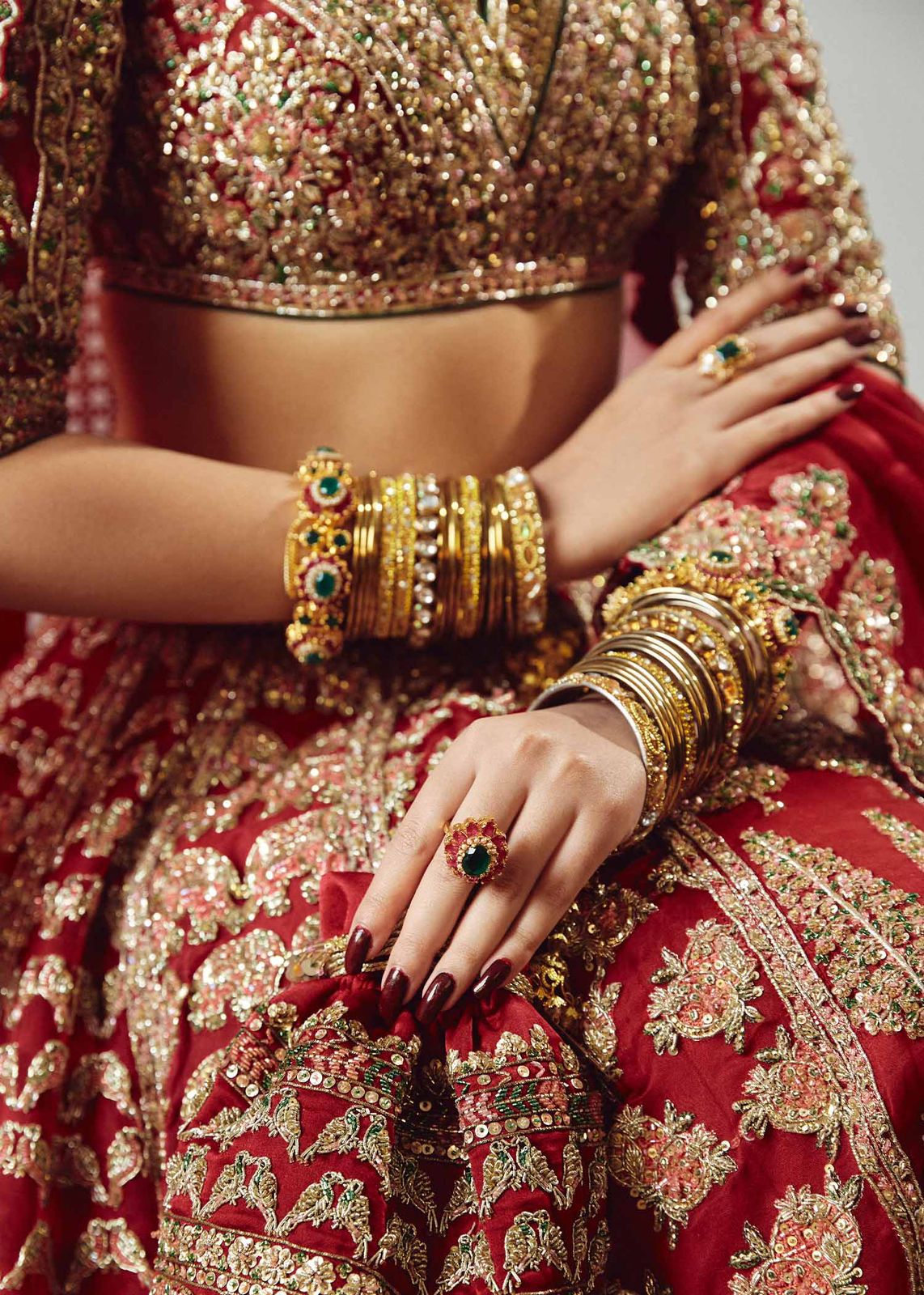 Luxury embroidered Pakistani bridal dress