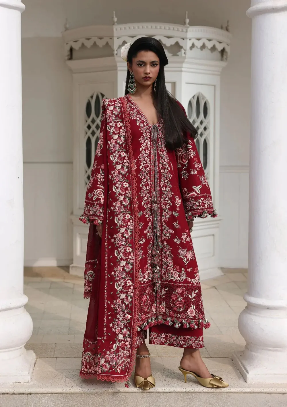 Hussain Rehar Kastanaa luxury Pakistani lawn dress