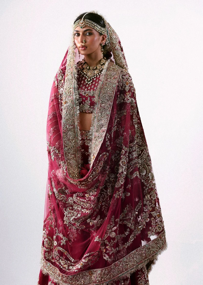 Hussain Rehar Naunihal embroidered net dupatta