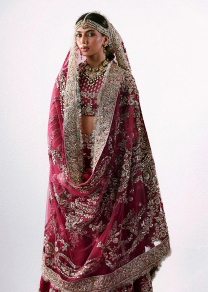Hussain Rehar Naunihal embroidered net dupatta