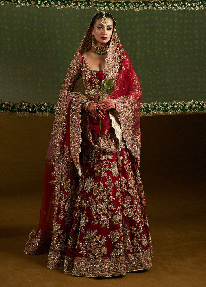 Hussain Rehar Qashqaye bridal lehenga