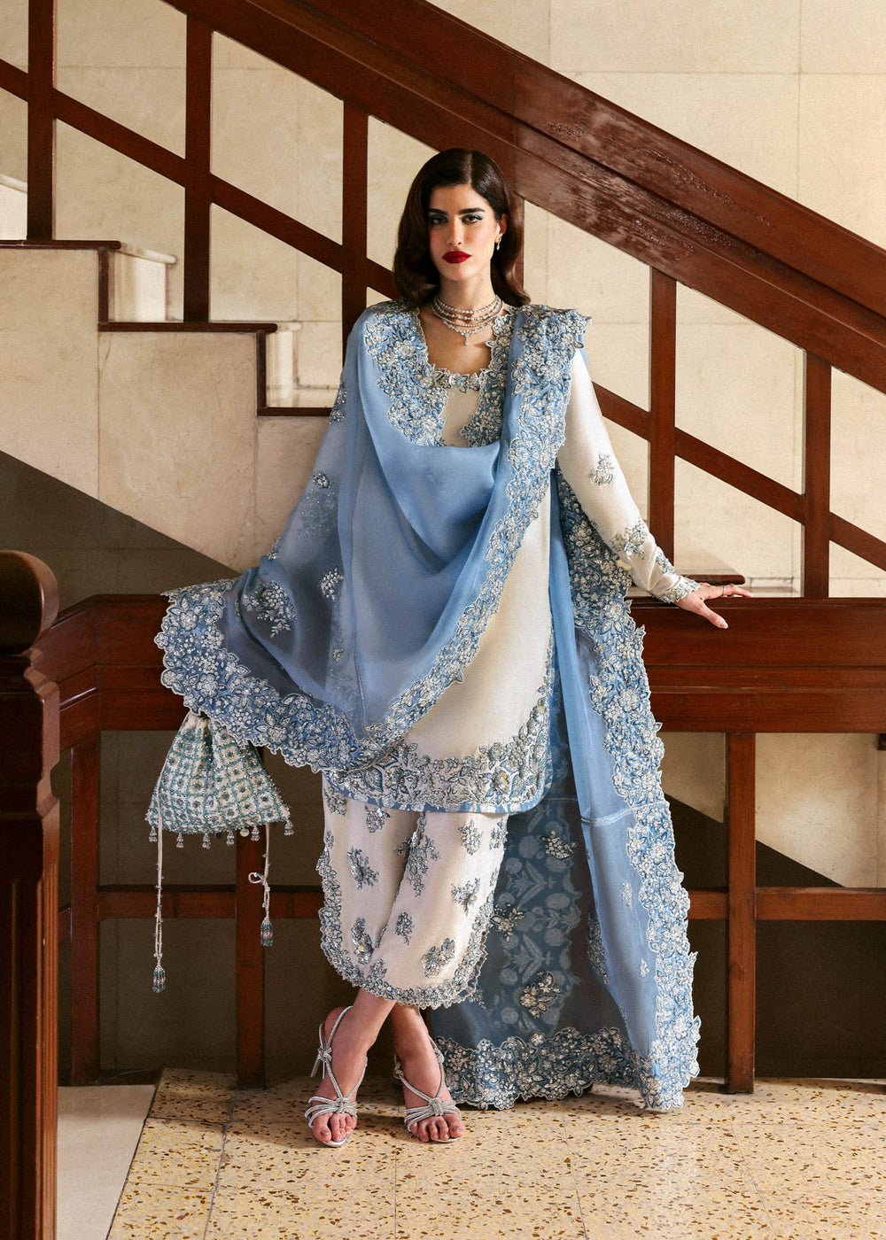Hussain Rehar Virelle luxury Pakistani formal dress