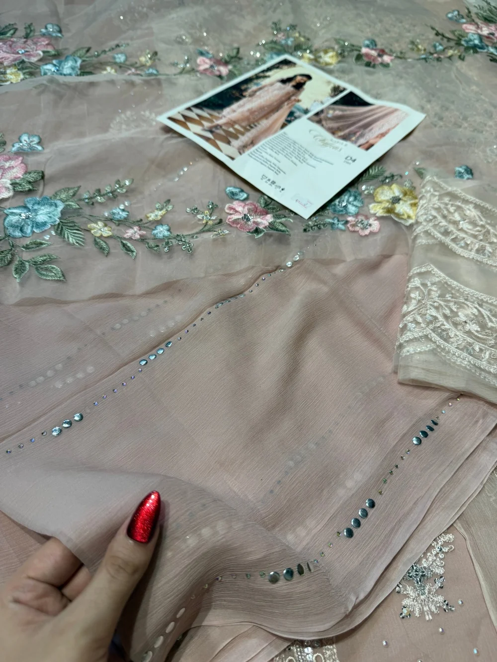 Maria.B Chiffons MPC-26-104 – Peach Pink
