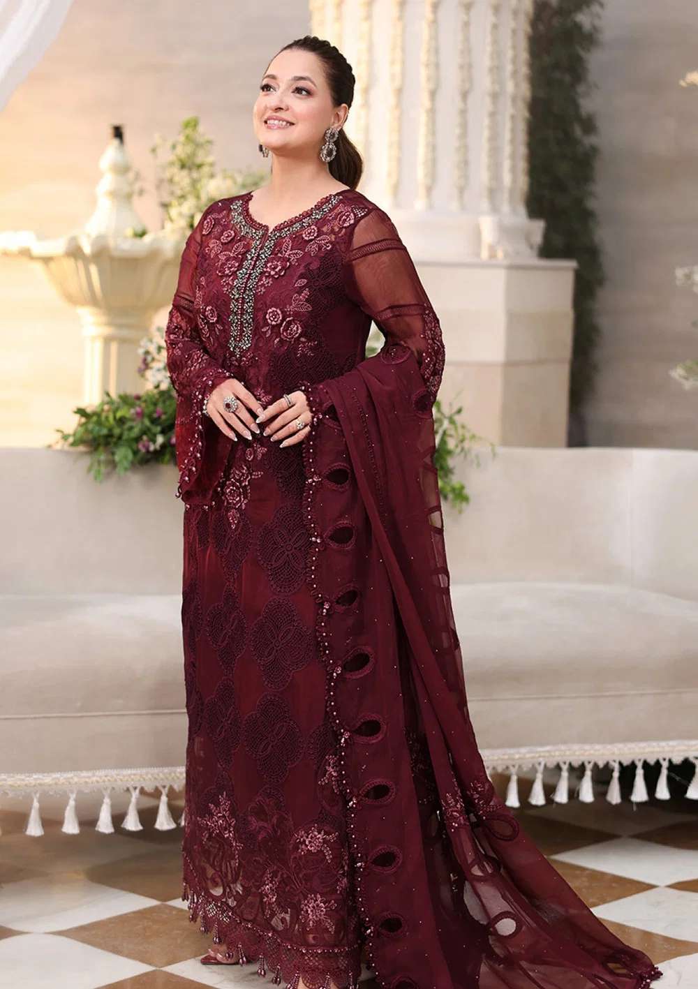 Maria.B Chiffons MPC-26-108 – Burgundy