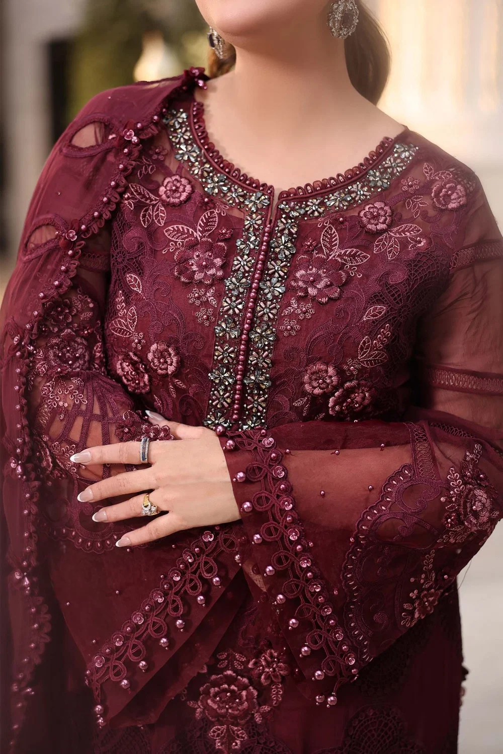 Maria.B Chiffons MPC-26-108 – Burgundy
