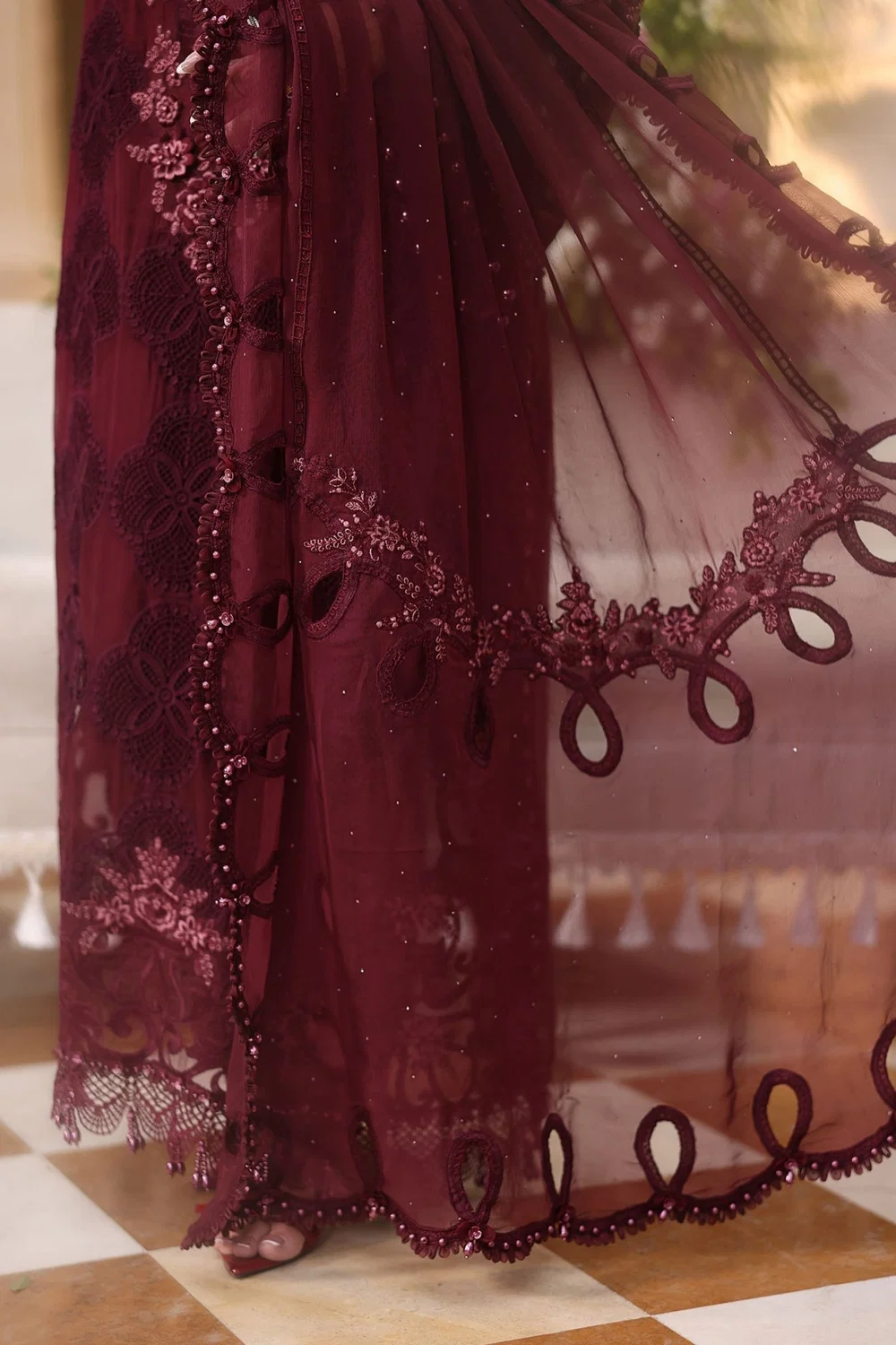Maria.B Chiffons MPC-26-108 – Burgundy